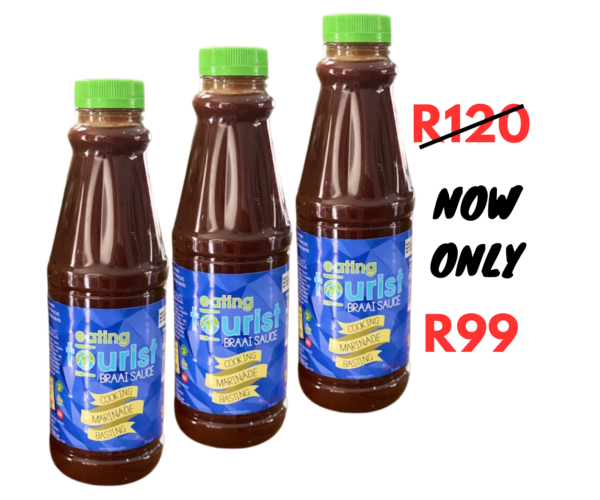 3 Bottles of Eating Tourist Braai Sauce For only R99