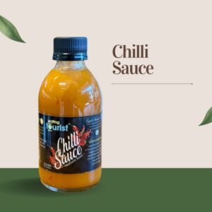 Eating Tourist, Chilli Sauce in a 200ml glass bottle.