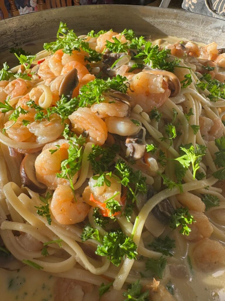 Delicious Prawn Linguine Recipe complete