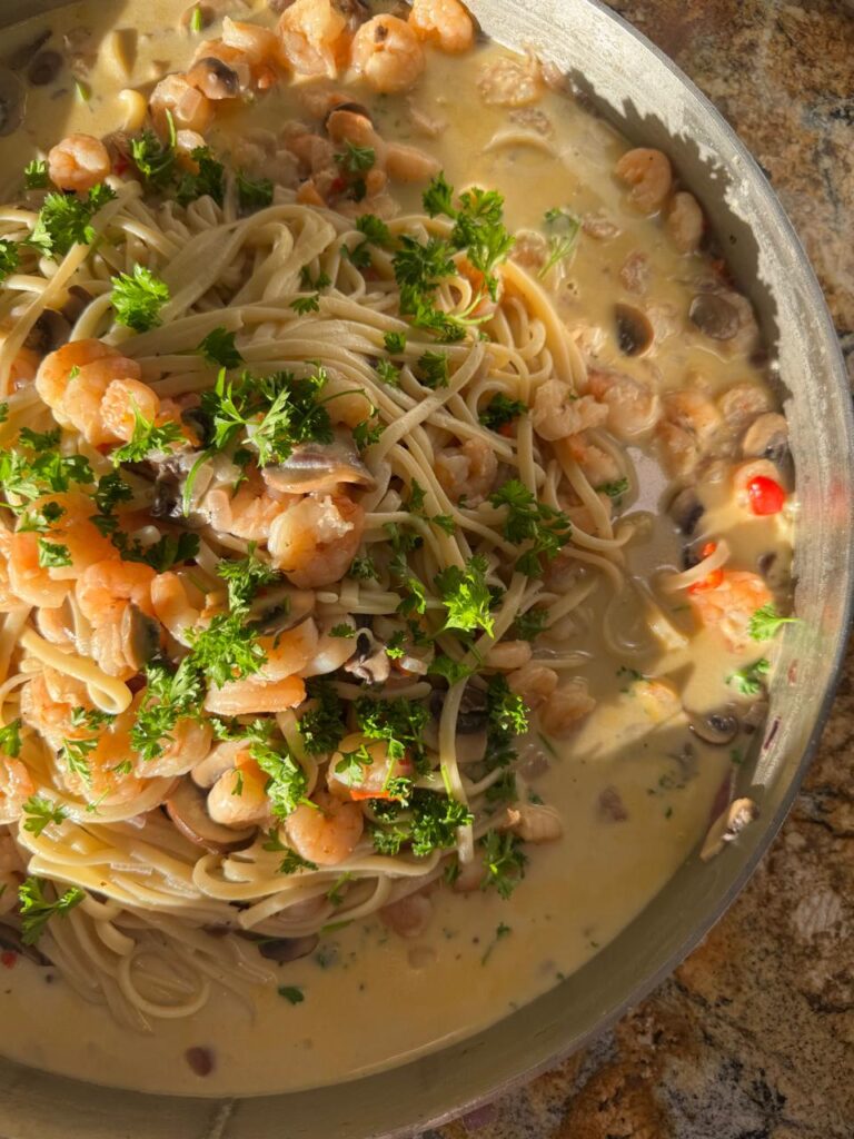 Easy Prawn Linguine Recipe