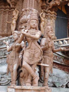 Beautifully detailed carvings with Thai cultural influence at The Sanctuary of Truth.
