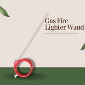 Stainless steel Gas fire Lighter Wand with a pvc pipe attached.