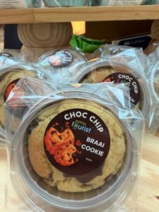 Image of the Choc chip Braai cookie Packed.